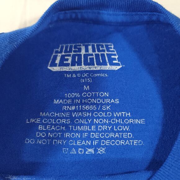 DC Super Heros Short Sleeve Graphic Crew Neck T Shirt Mens Size Medium M Blue - Picture 3 of 9